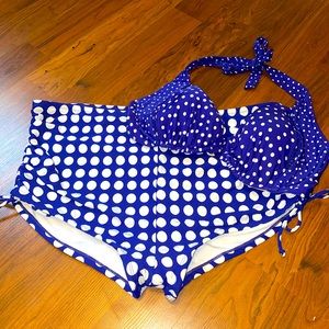 Blue Polka Dot Plus Size Bikini 💙